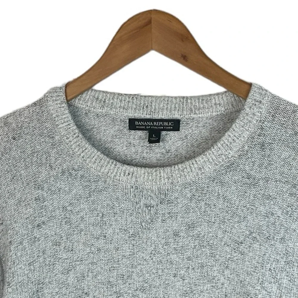 B19 Men’s Banana Republic Italian Yarn Linen Blend Crew Neck Sweater L